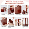 Yarn Holder for Crocheting, Wooden Rotating Yarn Spinner with 2