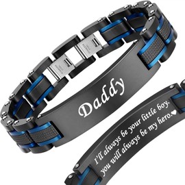 Zillaly Men's Bracelet Two-Color Diamond Hip-hop Jewelry Gift Birthday Jewelry Gift Husband Boyfriend