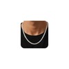 Sterling Silver Necklace for Men,7MM Diamond Cut Cuban Chain 22