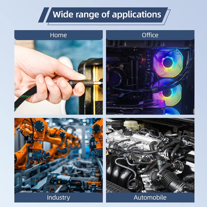 Expandable Braided Sleeving, PET Automotive Wire Loom, Flexible Cable Management