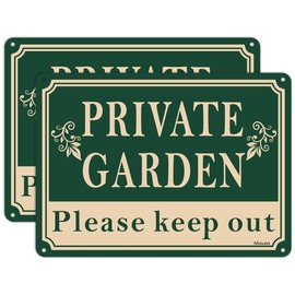2 Pack Private Garden Please Keep Out Safety Signs Metal Reflective 25 x 18 cm Private Signs No Trespassing Signs Outdoor Gate Rust Free Aluminum UV Printed Easy Mounting Use Waterproof Durable