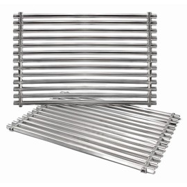 Hongso 65905 304 Stainless Steel Grill Grates for Weber Genesis Silver A, Spirit E & S 200 210 Series, Spirit 500 Gas Grill (with Side Control) replacement parts for 7521 7522 7523 65904, 15" x 11.25