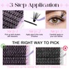 DIY Lash Extension Kit 40D Wispy Lashes 280PCS D Curl