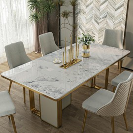 Stickyart 36"x160" Extra Wide Marble Countertop Peel and Stick Contact Paper Waterproof Glossy Marble Counter Top Contact Paper for Kitchen Self Adhesive Granite Wallpaper Vinyl for Bathroom Table