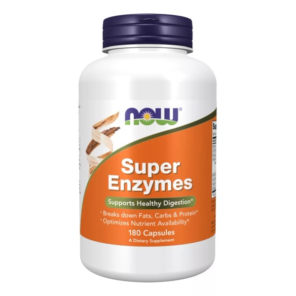 Now Food Super Enzymes 180 Capsules - Super Enzimas Basicas