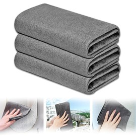 Magic Cleaning Cloths for Glass 3pcs,Reusable Glass Cleaning Rag Super Soft Premium Streak Free Washable Cloth Duster for Home,Kitchen,Cars Glass Window