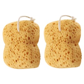 ORFOFE Natural Bath Sponge Set Honeycomb Texture Exfoliating Back Scrubber for Men Women Dead Skin Remover