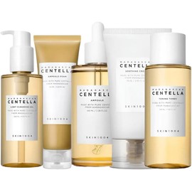 Skin1004 Madagascar Centella Travel Kit Full Size 5 Pzas (Cleansing Oil, Foam, Ampoule, Toner y Cream)
