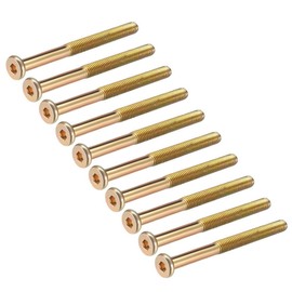 sourcing map M8x90mm Furniture Screw Hex Socket Machine Screws Zinc Plated Fasteners Bolts Half Thread Carbon Steel 10Pcs