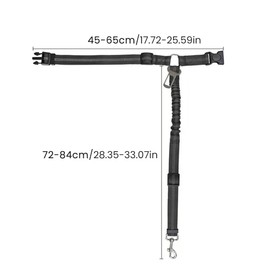 Hunde-Sicherheitsgurt für Auto, verstellbarer Hunde-Sicherheitsgurt mit stoßfester, elastischer, gepolsterter Leine, um 360 Grad drehbar, stark und langlebig (Farbe: schwarz), 2 Stück