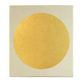 Large Shikishi Inner Gold Covered Paper Outer Torinoko, Round Window, 9.5 x 10.8 inches (242 x 273 mm), 10 Sheets