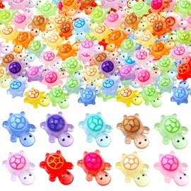 VioraWhite 1000 Pcs Mini Resin Turtles Bulk Luminous Glow in The Dark Tiny Turtle Figurines DIY Dollhouse Miniatures Mini Animals Figures to Hide for Garden Micro Moss Landscape Decoration