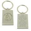 CJoL - Rectangle St Christopher Keyring With Travellers Prayer In