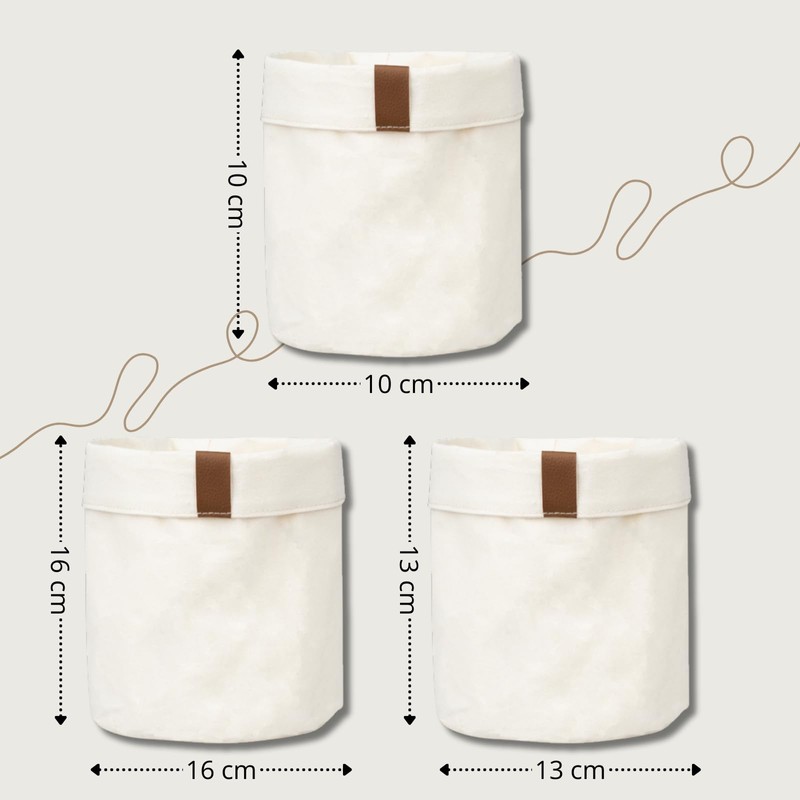 MOMO WAY Storage Basket, Set of 3, Decorative Storage Boxes,