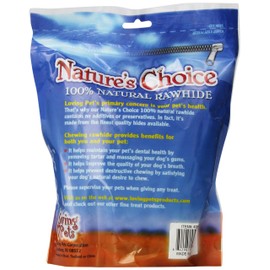 Loving Pets Nature's Choice 100-Percent All Natural 5 inch Rawhide Munchy Stick Dog Treats, 100/Pack (Assorted Colors