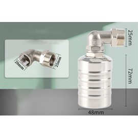 2PCS 304 Stainless Steel Fully Automatic Water Level Control Float Valve, Auto Shut Off Mini Valve, Tank Level Controller (Color: B)