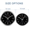 HITO 14 Inch Silent Wall Clock Battery Operated, Large Wall