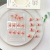 Valentines Press on Nails Short Square Fake Nails With Love