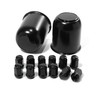 Rheedal 2Pcs Trailer Wheel Center Caps & 12Pcs Wheel Lug