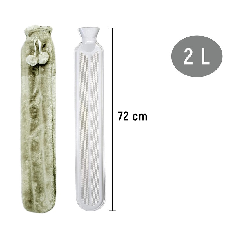 Olivia Rocco Extra Long Hot Water Bottle with Super Soft