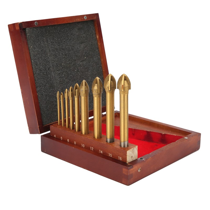 9Pcs Drill Bits for Glass Ceramic Tile Hole Opener Triangle