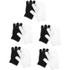 Poliéster Guantes de Ducha Exfoliantes Negro Blanco 10 Piezas