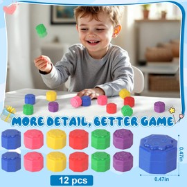 12PCS Gonggi Korean Traditional Jacks Stone Game - 2 Sets Gongii Game Gong Gi Tossing Catching Toys - Gong-Gi Konggi Toy - 공기놀이 Hand Eye Coordination Training Gift for Friends