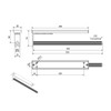 SOTECH TED Extendable Towel Rail 1-Arm Polished Chrome (Aluminium, 325-487