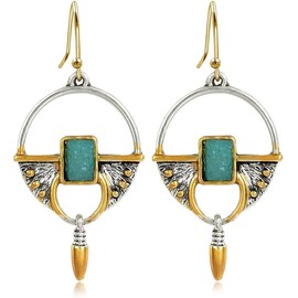A pair Vintage Boho Earrings Gold Drop Dangle Earrings for Women,Cubic Zirconia