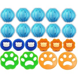 Pack of 20 Laundry Hair Catcher Washing Machine Hair Catcher Laundry Balls Pet Hair Remover Cat Hair Remover for Dog Hair Cat Fur for Removes Pet Hair Lint Lint Dog Hair