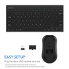 Arteck 2.4G Wireless Keyboard and Mouse Combo Ultra Compact Slim