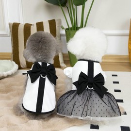 Bornoon Dog Clothes, Dress, Spring, Summer, Autumn, Winter, Lace Skirt, Dog Dress, For Dogs and Cats, Princess-like Style, UV Protection, Cute, Small Dogs, Medium Dogs, For Going Out (T-shirt, M)
