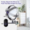 Wall Mounted Makeup Mirror with Light: 30X/1X 8.5'' Double Sided