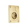 Infinity Decor Polished Brass Square Flush Pull Ring Handle 60mm