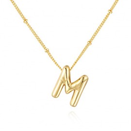 VCCKNB JEWELRY Initial Necklaces for Women and Girls, 14K Gold Plated, Letter Pendant Necklace from A-Z, Monogram Necklaces, Alphabet Initial Jewelry, Dainty, Trendy, 14K Gold Plated