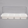 TrueCraftware- 4 Compartment Bar Caddie with Clear Cover 18" x