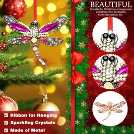 BIZIBAFF Dragonfly Christmas Ornament 2025 - Dragonfly Ornament for Christmas Tree Decorations Keepsake Gifts for Dragonflies Lovers Women Men Kids Teens Girls Boy