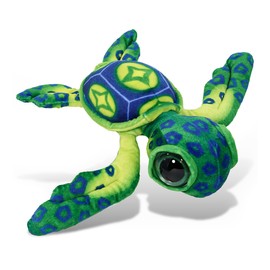 DolliBu Green Sea Turtle Super Soft Stuffed Animal, Cute Realistic Stuffed Animals for Girls, Boys, Adults Animal Gifts, Kids Ocean Nursery Decor for Newborn, Cuddly Wild Baby Plush Toys - 10 Inches