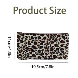 BAUIOREAD 2 Piece Leopard Print Makeup Bag,Small Makeup Bag for Handbag,Leopard Print Bag,Cosmetic bagsleopard Print Coin Purse, Leopard Print Purse,Women's Coin Purses & Pouches