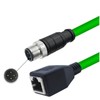 GXMRHWY M12 - Cable Ethernet industrial de PVC de 4