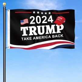 Trump 2024 Flag - Take America Back Flag 3x5 FT, Trump Flag with 2 Brass Grommets for Houses Garden Courtyards Ships Trucks
