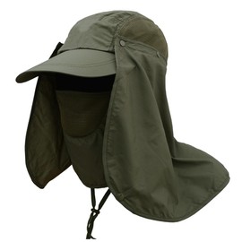 DAYCLOSET hat208 360 Degree Sun Protection Hat, Women's, Men's, 3-Way, UPF50+, Wide Brim Cap, Mesh Fabric, Spring, Summer, Autumn,, Khaki