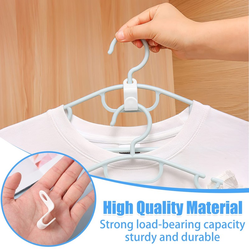 50 Pcs Clothes Hanger Connector Hooks, Space Saving Clothes Hook
