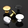 HUGOLEM 10 Pack White Round Varnish White Kitchen Cabinet Knobs