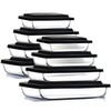 Eatex 8-Pack Glass Food Storage Containers with Lids, Baking Pans