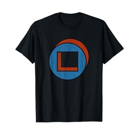 Legion Red and Blue Square and Circle Optical T-shirt T-Shirt