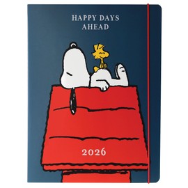 18 Month Planner/Calendar by Graphique, July 2025 – Dec. 2026 Peanuts Happy Days Ahead Monthly Planner, Holidays, Notes Pages, 8” x 10”