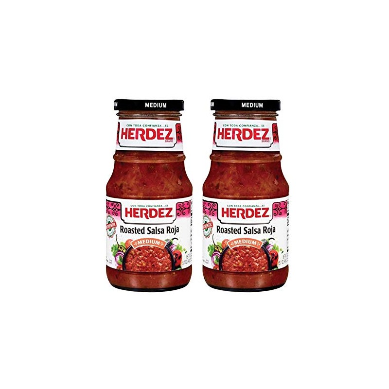 Herdez Roasted Salsa Roja (Medium) 15 oz (Pack of 2)