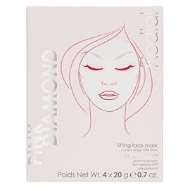 Caja de 4 mascarillas de elevación de diamante rosa