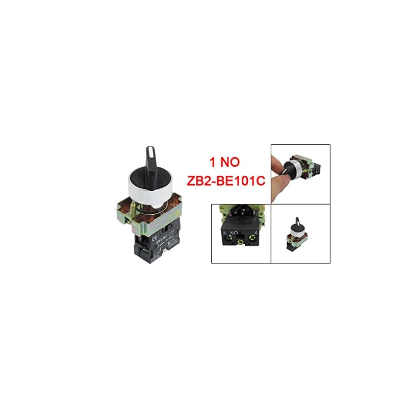 Sourcingmap 22mm Latching 1 NO Two 2-Position Rotary Selector Select
